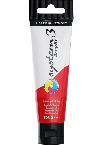 System 3 Akrilik Boya 150ML 503 Cadmium Red Hue