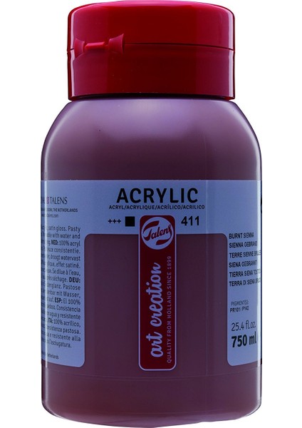 Creation Akrilik Boya 750ML 411 Burnt Sienna