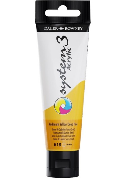 System 3 Akrilik Boya 150ML 618 Cadmium Yellow Deep Hue