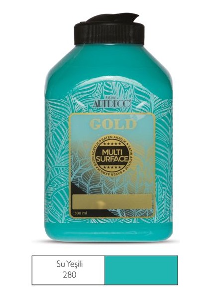 Gold Multi Surface Akrilik Boya 500 Ml. 280 Su Yeşili