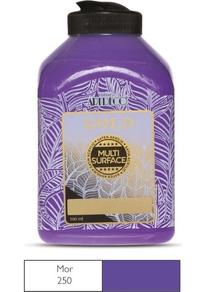 Gold Multi Surface Akrilik Boya 500 Ml. 250 Mor fiyatları