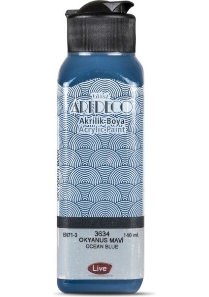 Akrilik Boya 140 Ml. 3634 Okyanus Mavi modelleri