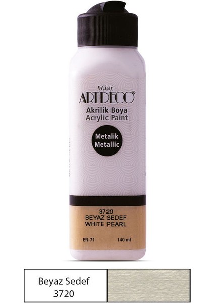 Metalik Akrilik Boya 140 Ml. 3720 Beyaz Sedef
