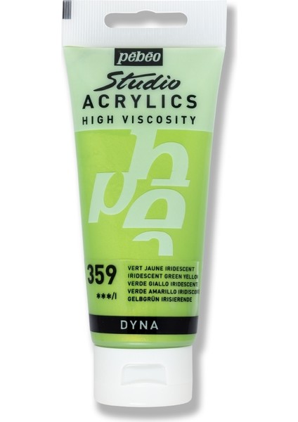 Studio Dyna Akrilik Boya 100ML N:359 Iridescent Green Yellow modelleri