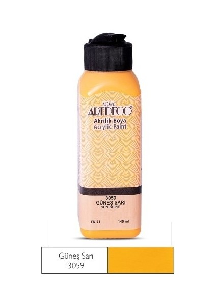 Güneş Sarı Yeni Formül Akrilik Boya 140 ml