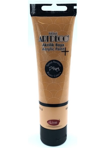 Plus Akrilik Boya 100ML Tüp Okre Kahve 484