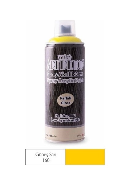 Sprey Akrilik Boya Güneş Sarı 400ML modelleri