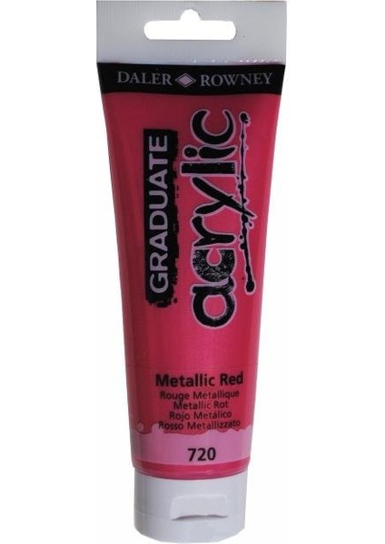 Graduate Akrilik Boya 120ML 720 Metallic Red fiyatları
