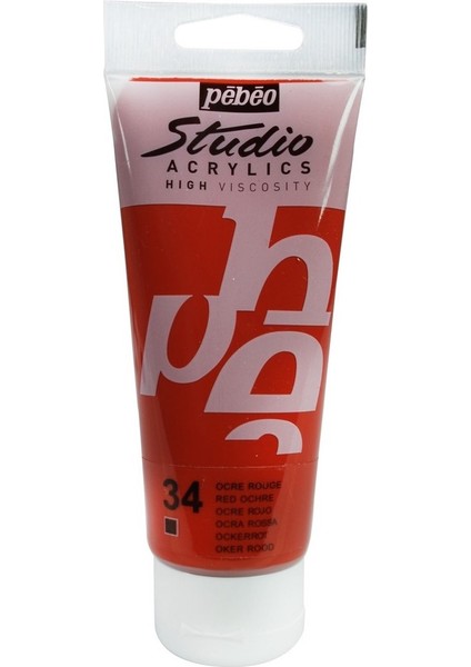 Studio Akrilik Boya - Red Ochre - 100ML - N:34 modelleri
