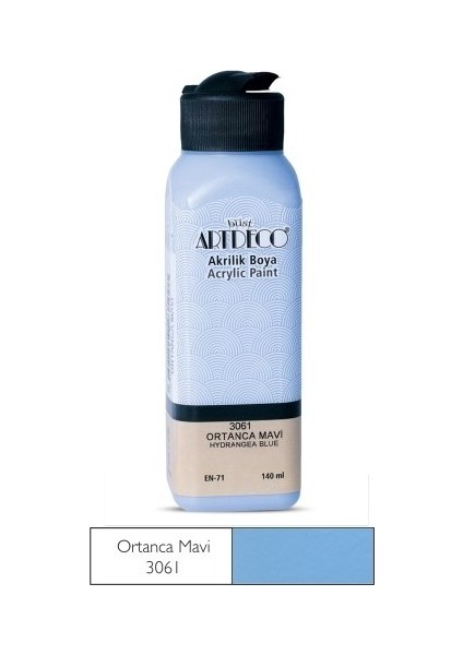 Ortanca Mavi Yeni Formül Akrilik Boya 140 ml