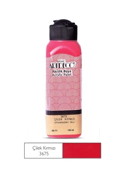 Çilek Kırmızı Yeni Formül Akrilik Boya 140 ml