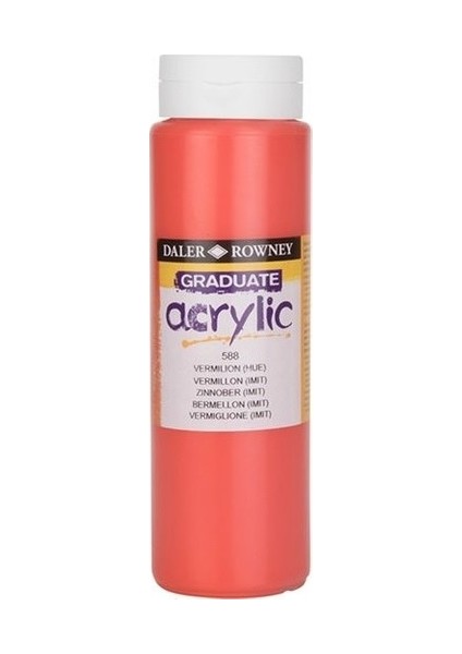 Graduate Akrilik Boya 500ML N:588 Vermilion Hue