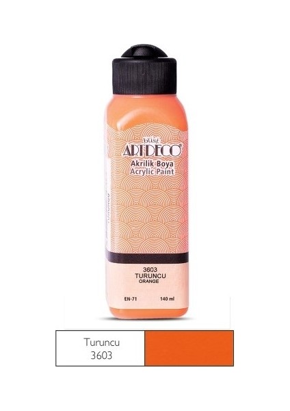 Turuncu Yeni Formül Akrilik Boya 140 ml