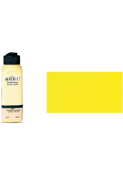 Kanarya Sarısı Artdeco Yeni Formül Akrilik Boya 140 ml modelleri
