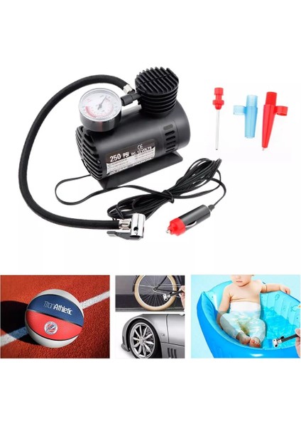 Oto Lastik Şişirme Kompresörü 250 Psi Hava Pompası 12 Volt fiyatları