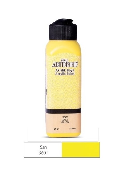 Sarı Yeni Formül Akrilik Boya 140 ml