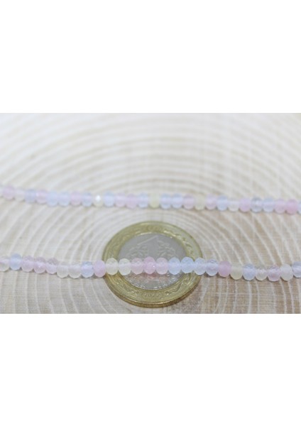Morganit Taşı Rondela Faset Kesim 4*3mm Yarım Dizi (17CM Uzunluğundadır) fiyatları