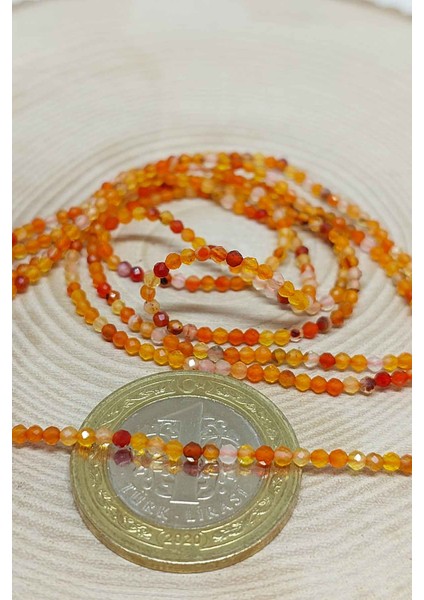 Akik Taşı Yarım Dizi 2mm (36300) (17CM Uzunluğundadır) fiyatları