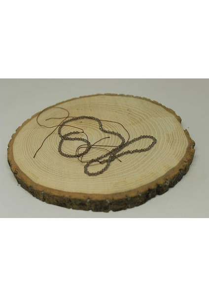 Dumanlı Kuvars Taşı Yarım Dizi 2mm (17CM Uzunluğundadır)