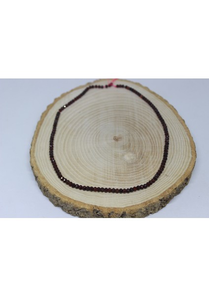 Lal - Granat - Garnet Taşı Rondela Faset Kesim 3.5*2.5mm Yarım Dizi (17CM Uzunluğundadır)