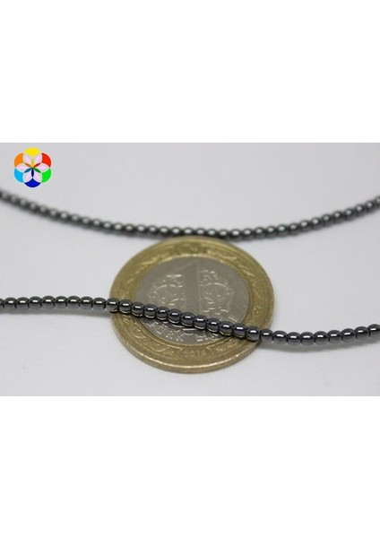 Hematit Taşı Yarım Dizi 2mm (Küçük Delikli) (17CM Uzunluğundadır) fiyatları