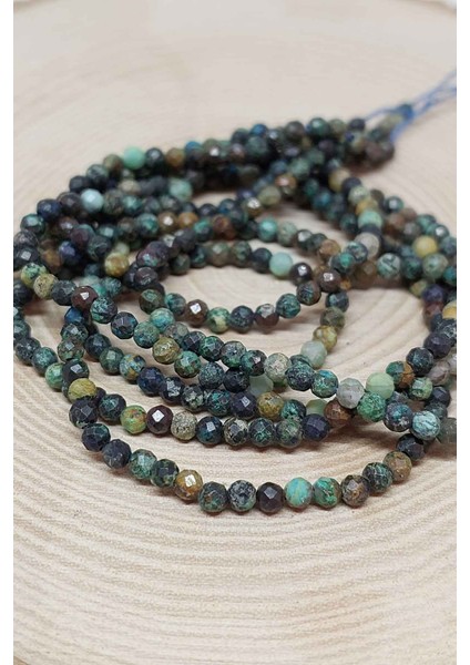 Afrika Turkuazı Taşı Yarım Dizi 2,5mm (17CM Uzunluğundadır)