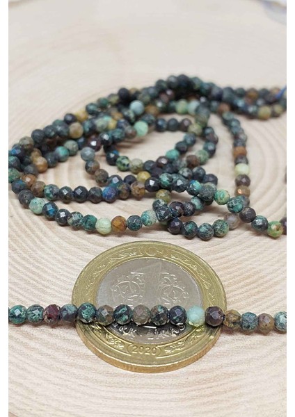 Afrika Turkuazı Taşı Yarım Dizi 2,5mm (17CM Uzunluğundadır) modelleri