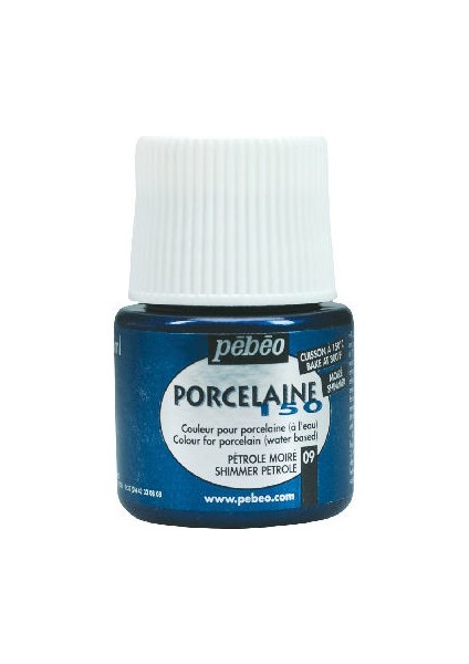 Porcelaine 150 Fırınlanabilir Porselen Boyası (Metalik) 109 Shimmer Petrole 45 ml