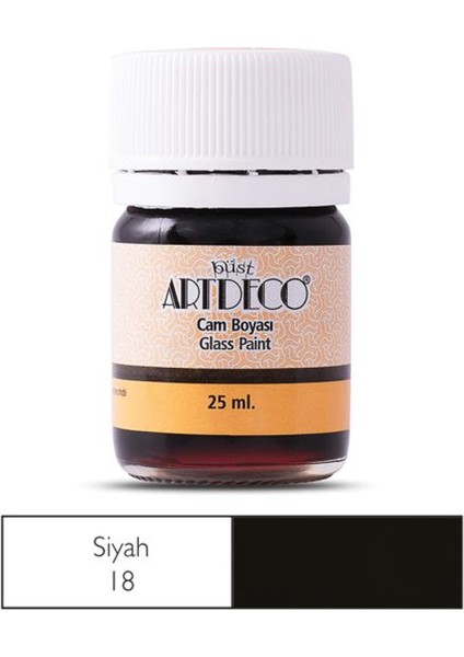 Cam Vitray Boyası 25 Ml. 18 Siyah fiyatları
