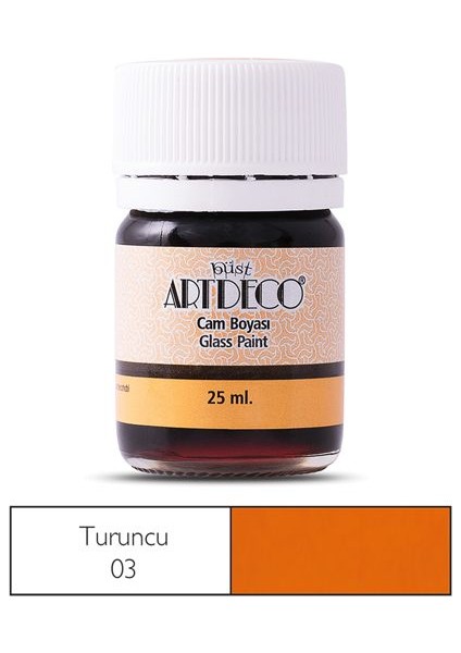 Cam Vitray Boyası 25 Ml. 03 Turuncu