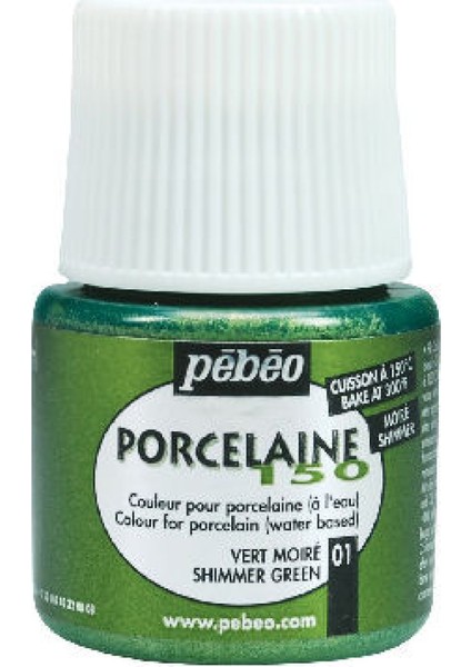 Porcelaine 150 Fırınlanabilir Porselen Boyası (Metalik) 101 Shimmer Green 45 ml modelleri