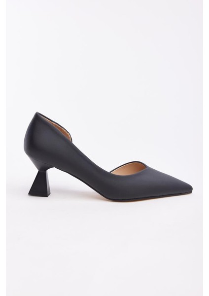 Kısa Topuk Saten Kadın Stiletto