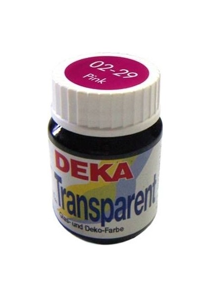 Transparent 25 ml Cam Boyası 02-29 Pink (Pembe)