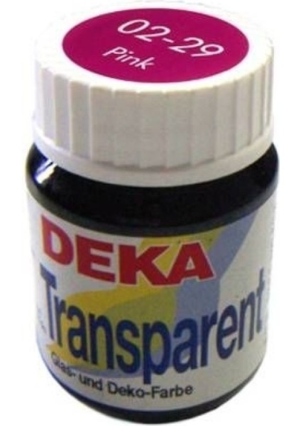 Transparent 25 ml Cam Boyası 02-29 Pink (Pembe) fiyatları