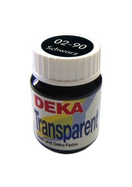 Transparent 25 ml Cam Boyası 02-90 Schwarz (Siyah)