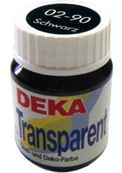 Transparent 25 ml Cam Boyası 02-90 Schwarz (Siyah)