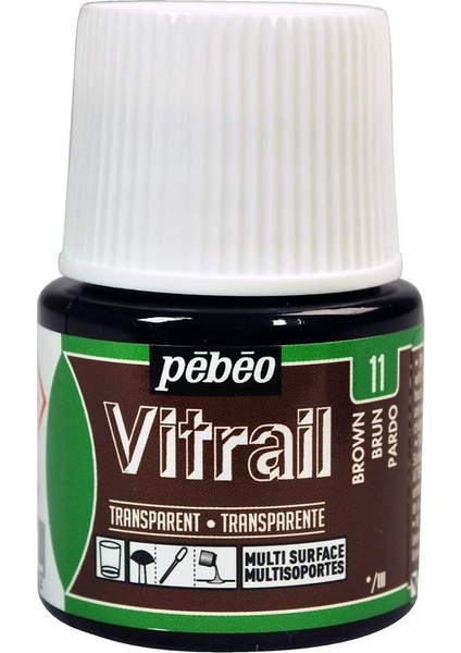 Vitrail Cam Boyası Transparan Brown 45ML