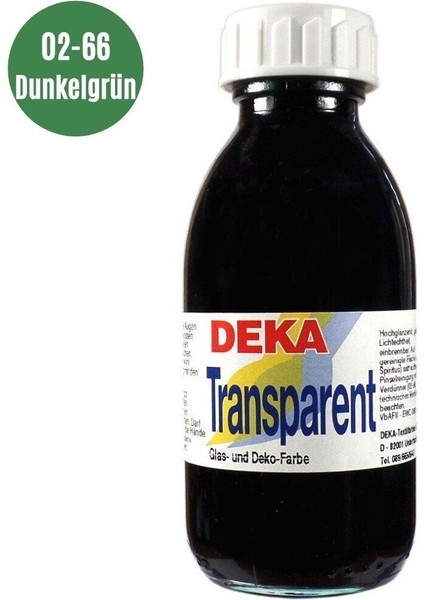 Transparent 125 ml Cam Boyası 02-66 Dunkelgrün (Koyu Yeşil)