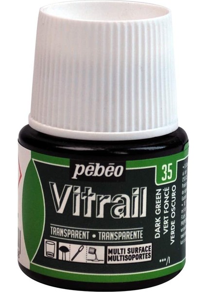 Vitrail Cam Boyası 45ML - 35 Dark Green