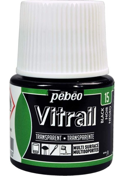Vitrail Cam Boyası 45ML - 15 Black modelleri