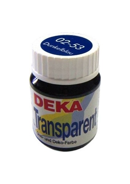 Transparent 25 ml Cam Boyası 02-53 Dunkelblau (Koyu Mavi)