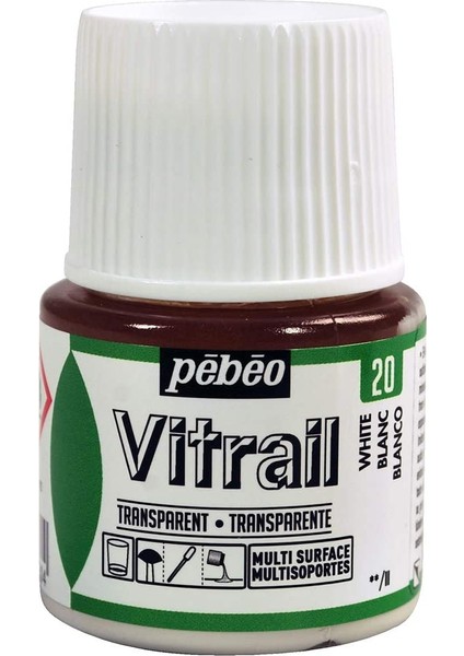 Vitrail Cam Boyası 45ML - 20 White