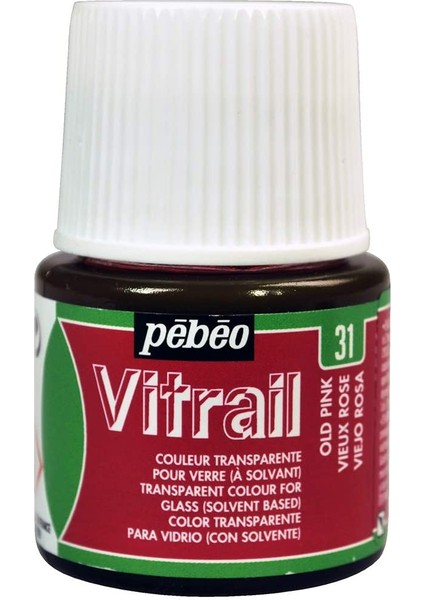 Vitrail Cam Boyası Transparan Old Pink 45ML modelleri