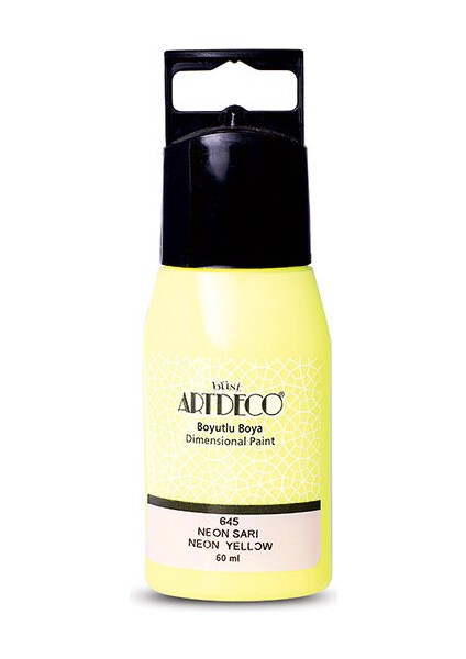 Boyutlu Boya - Neon Sarı - 60ML