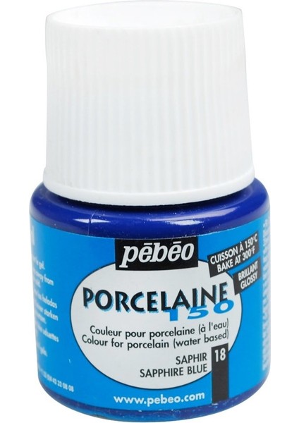 Porcelaine 150 Porselen Boyası 18 Sapphire Blue