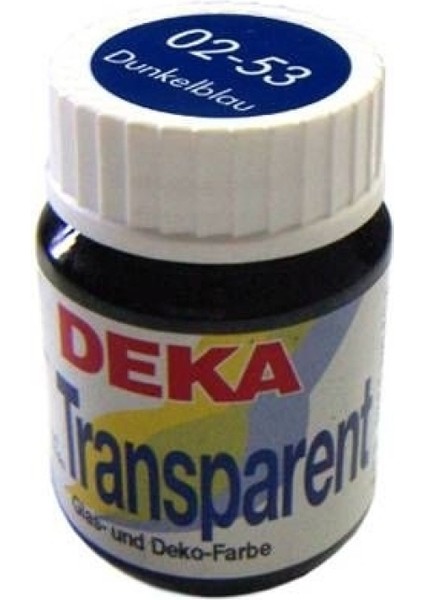 Transparent 25 ml Cam Boyası 02-53 Dunkelblau (Koyu Mavi)