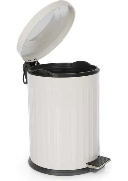 Vintage Beyaz Çöp Kovası Çöp Kutusu Çizgili Model 12 Litre fiyatları