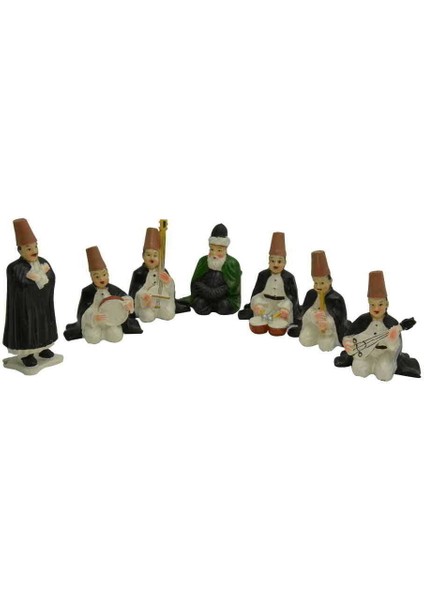 Polyester Musiki Figür Set 40X30X80 mm