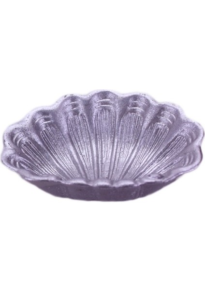 Polyester Istiridye Deniz Kabuğu Şekilli 7 cm - 25'li Gümüş 7x5.5 cm