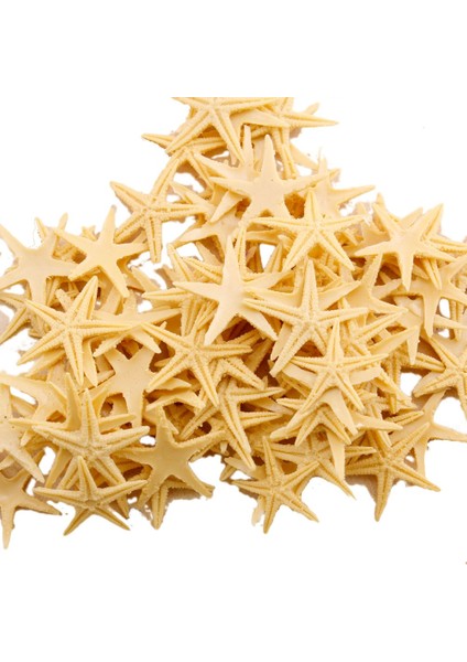 Polyester Deniz Yıldızı Minik Boy 1.5 cm -3 cm - 100'LÜ Natural